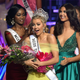 Miss Texas Teen USA 2016 Karlie Hay (center) reacts as Miss USA 2016 Deshauna Barber (left) and Miss Teen USA 2015 Katherine Haik (right) crown Hay as Miss Teen USA 2016 during the Miss Teen USA competition in Las Vegas on July 30, 2016.
Ethan Miller/Getty Images